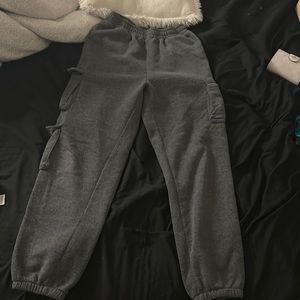 Grey Medium cargo sweatpants